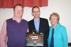 Training Co-ordinator Peter Hamill, with James Lawrence of CPAS and Mavis Gibbons, Connor Training Council.